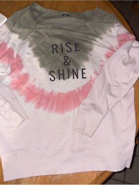 Aerie Tie-Dye Pullover Sweatshirt - Pink & Olive